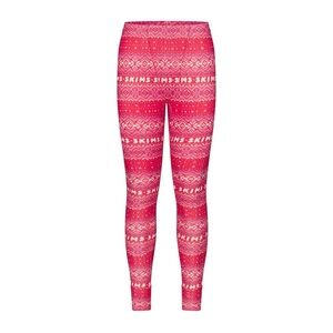 Logo Plush Pointelle Legging | Red Fair Isle